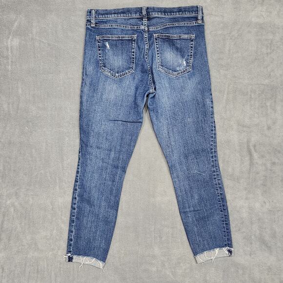 Gap 1969 Jeans Authentic True Skinny Cuffed Ankle Mid Rise Size 29 Regular - Picture 3 of 10